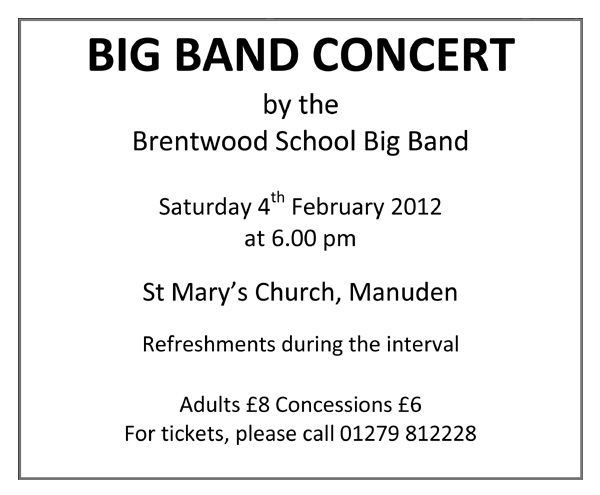 Brentwood School Big Band 4 February 2012