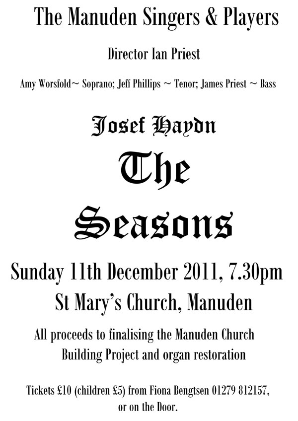 Haydn - The Seasons - 11th Dec 2011